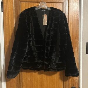 Black Faux Fur Jacket